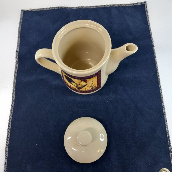 Rooster Ceramic Tea Pot B.I Dishwasher and Microwave Safe 16 oz. with Lid GUC - Picture 4 of 7